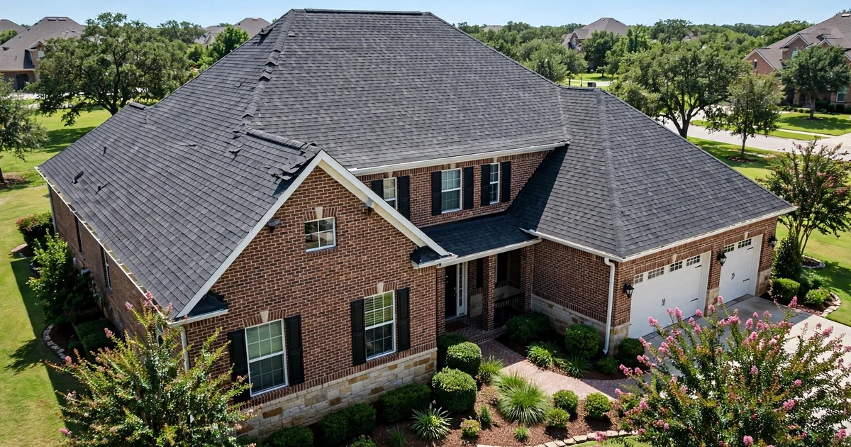 Greatwood roof repair in Sugar Land: suburban home with architectural shingle roof