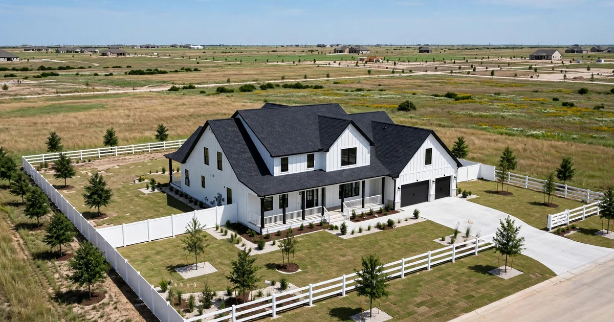 Jordan Ranch roof repair in Katy: suburban home with architectural shingle roof