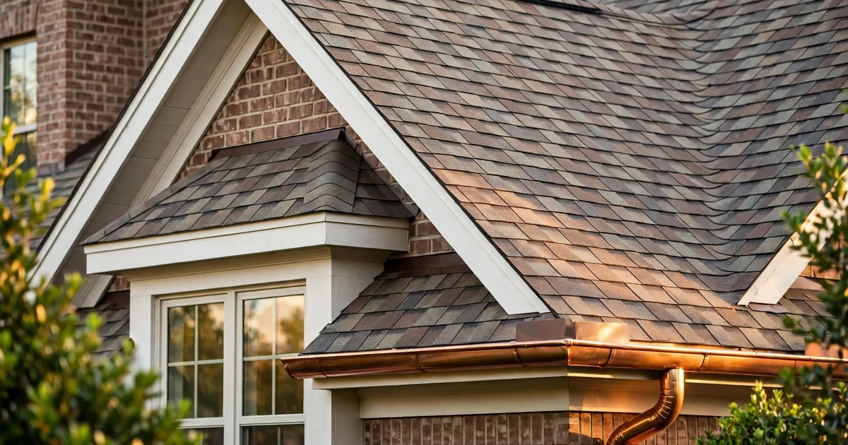 Riverpark roof repair in Sugar Land: suburban home with architectural shingle roof