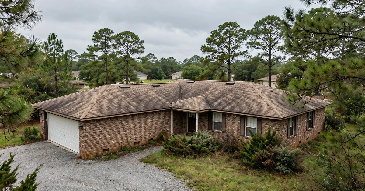 Silvercreek roof repair in Pearland: suburban home with architectural shingle roof