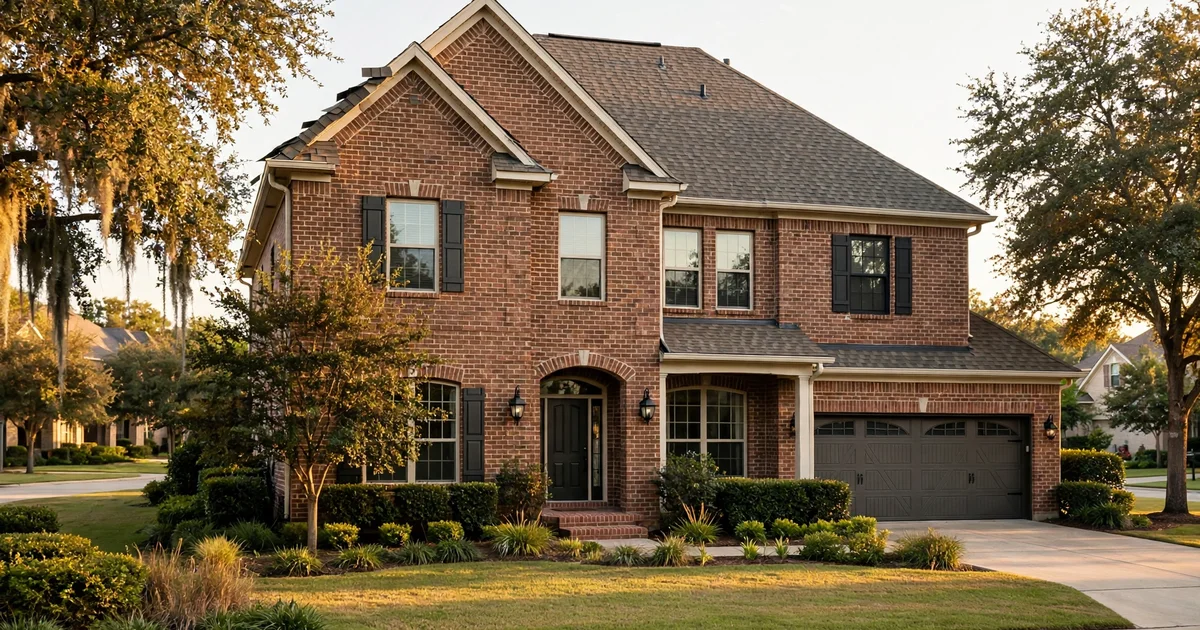 Sugar Creek roof repair in Sugar Land: suburban home with architectural shingle roof
